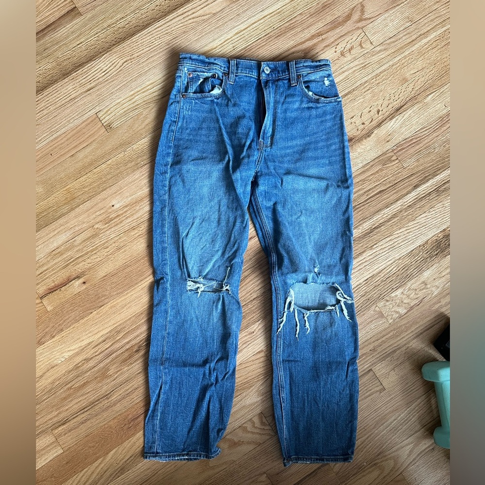 Abercrombie Straight Leg High Rise Jean